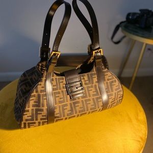 Fendi Zucca Shoulder Bag-straps can be adjusted